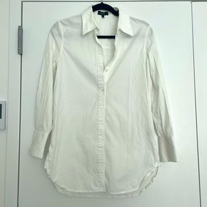 Theory White Button Down Shirt